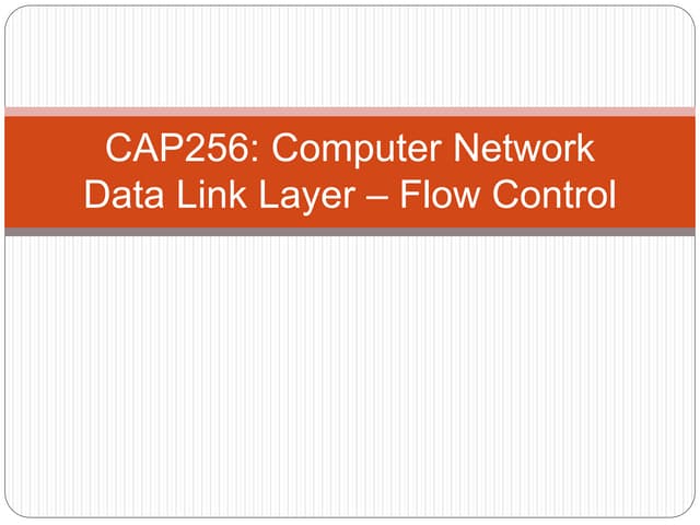 09 Data Link LayerFlow Control.ppt