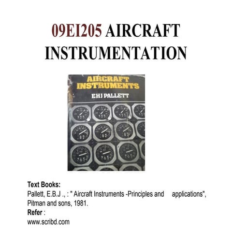 Aircraft instruments principle and application .ppt