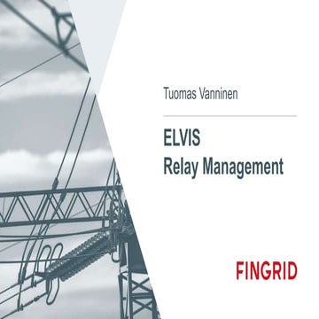Relay management ELVIS event Tuomas Vanninen