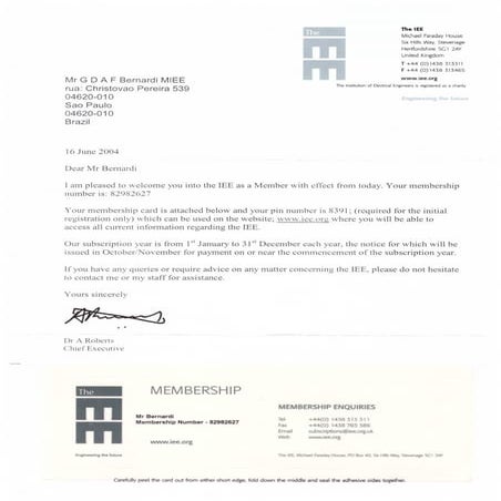 MIEE Member of the IET