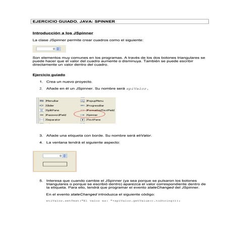 09 guiados spinner Java