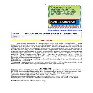 Induction And Safety Training