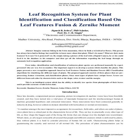 Leaf Recognition System for Plant Identification and Classification Based On ...