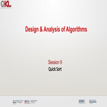 Quick sort | PPTX