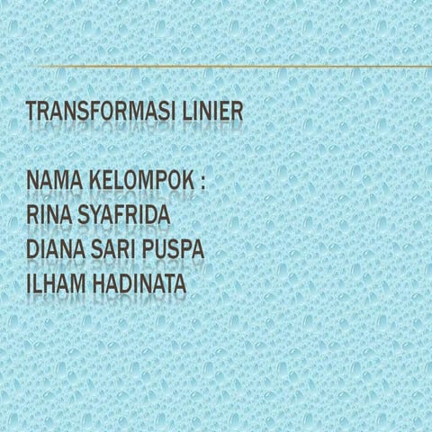 transformasi linier