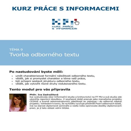 Tvorba odborného textu