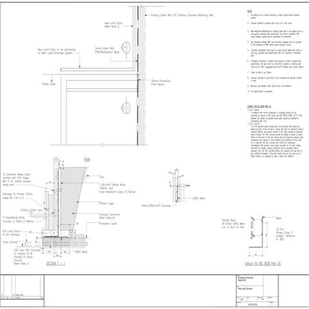 AC-G - Retaining Wall Plan and Section | PPT