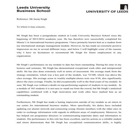 Recommendation Letter 1