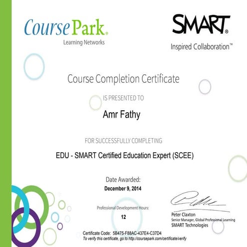SMART Certified Education Expert (SCEE) 