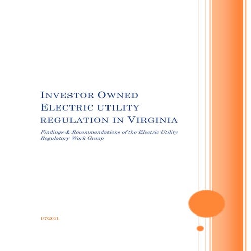 Investor Owned Electric Utility Regulation in Virginia | PDF