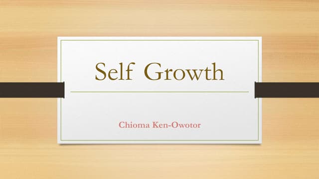 Self Growth