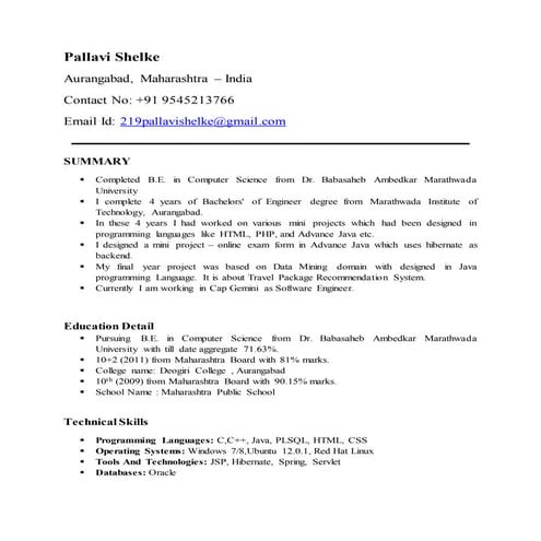 Pallavi Shelke-Resume 2016