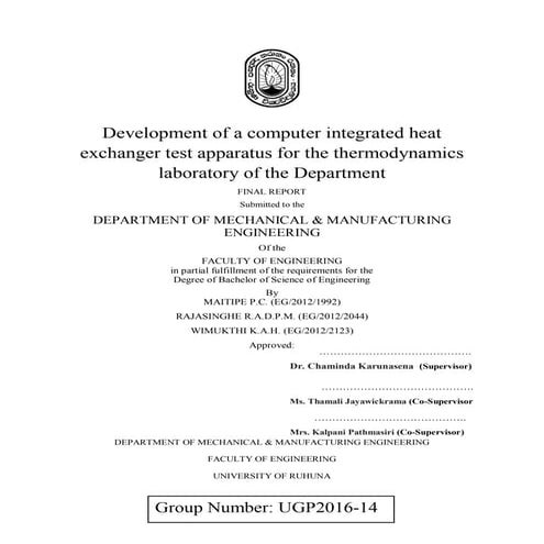COMPUTER INTERGRATED HEAT EXCHANGER LABORATORY APPARATUS 