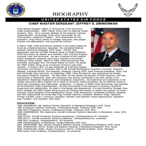 Military Biography