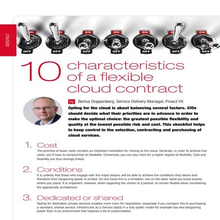 10 characteristics of a flexible cloud contract