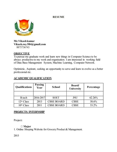 MISBAHUDDIN ANSARI CV 2016 | PDF