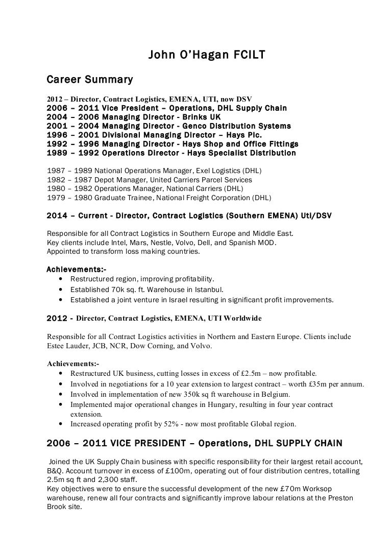 john o hagan cv181016