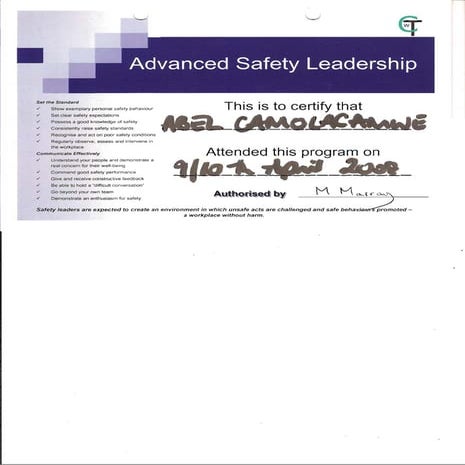 Advanced Safety Leadership Pdf