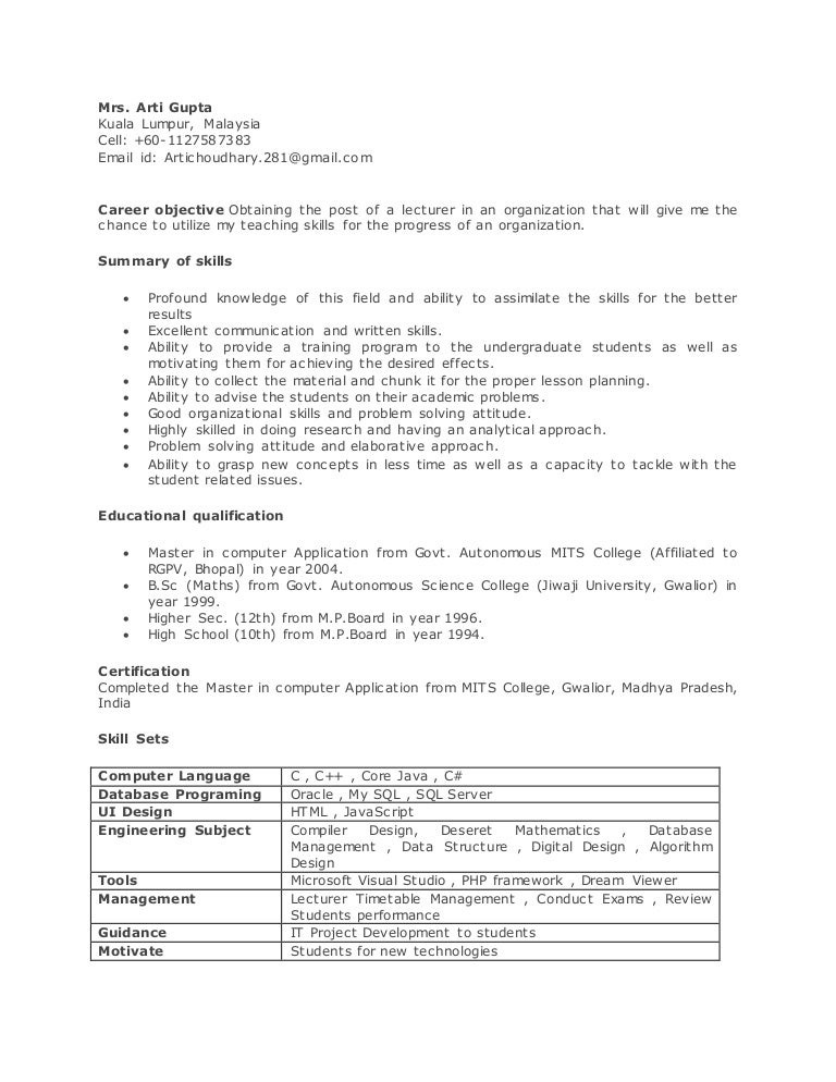 How to write a curriculum vitae picture