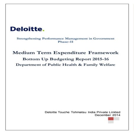 SPMG II MTEF Report 2015-16 - Department of Health & Family Welfare  - Final