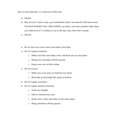 How to have hard abs