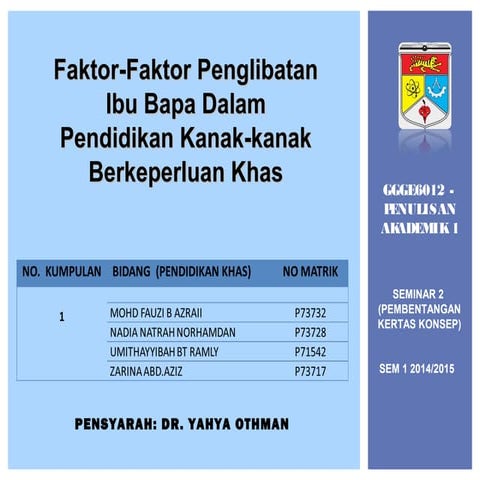 Seminar penglibatan ibubapa