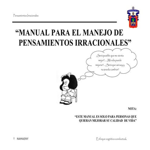 Manual para el manejo de pensamientos irracionales