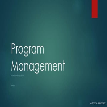 Program Management | PPT