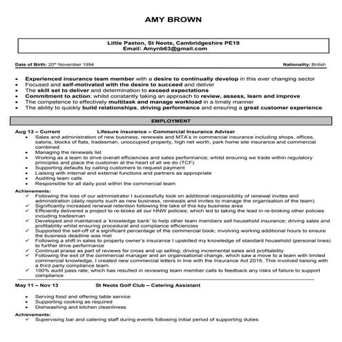 Amy CV linkedin version | PDF