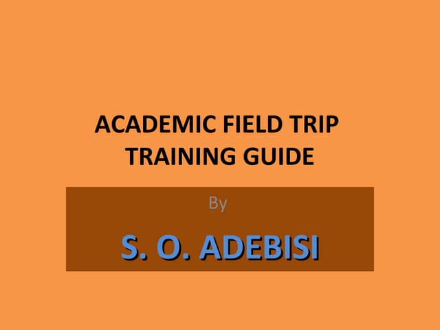 Field Trips Policy