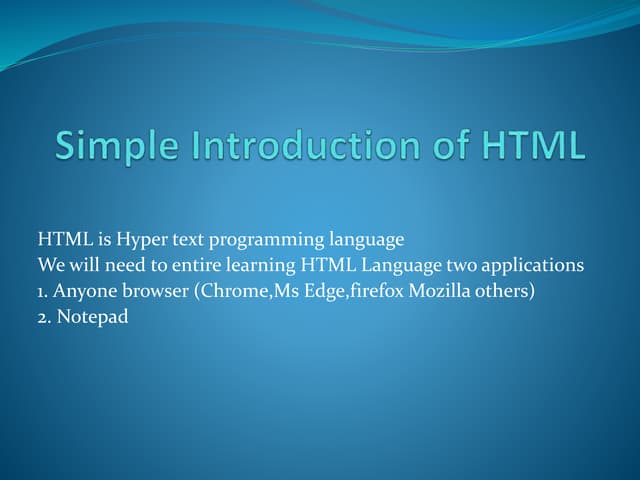 learning html