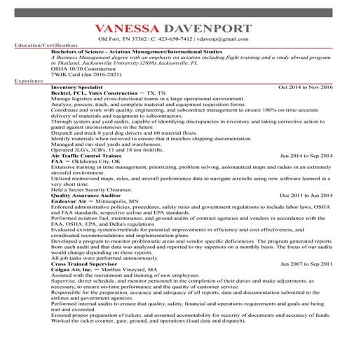 Vanessa Davenport Resume 1