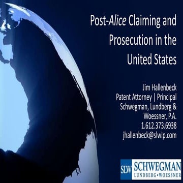 Hallenbeck Post-Alice Claiming and Prosecution