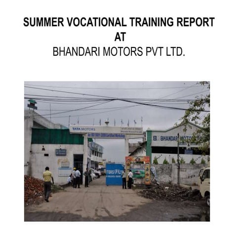 SUMMER VACATIONAL TRAINING REPORT