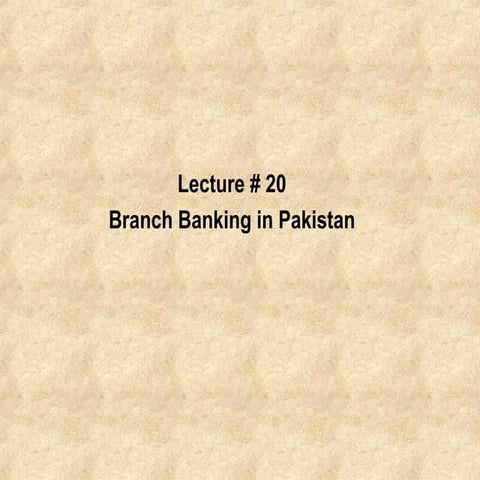 BRANCH BANKING