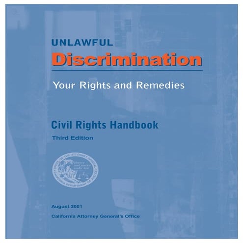 civil rights handbook - unlawful discrimination cover
