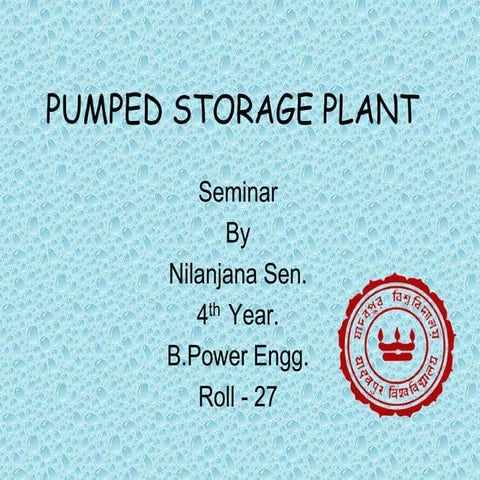 PUMPED STORAGE PLANT