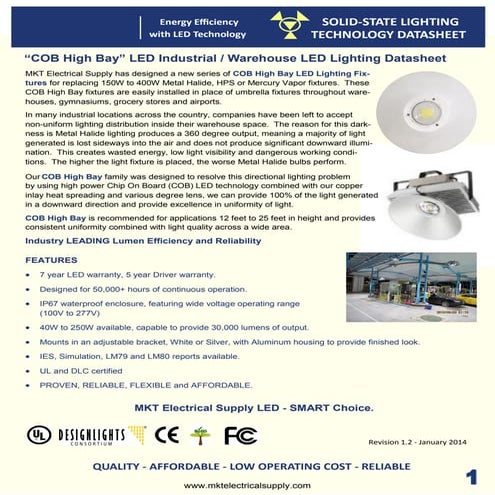 HiRack LED warehouse aisle light---Specification | PDF