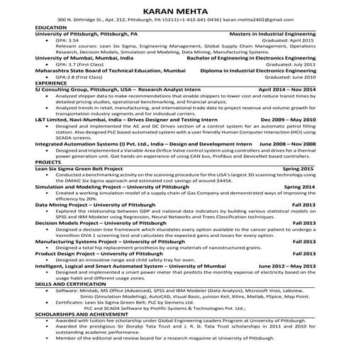 Karan Mehta- Resume