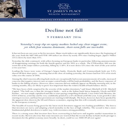 SJP Special Investment Bulletin Feb 2016
