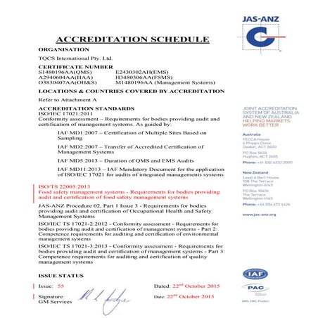 ISO certification body | PDF
