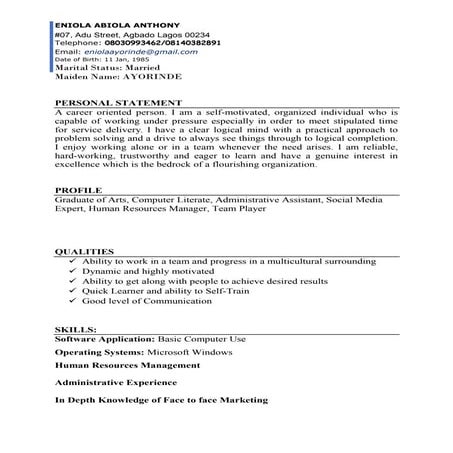 Eniola Resume P