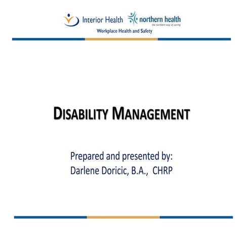 Disability Management Best Practices