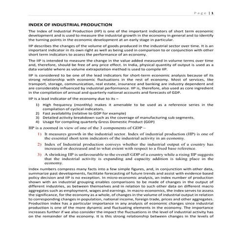 Report on IIP trends for Fiscal year 13