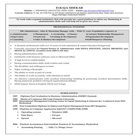 raja-resume new resume | DOC