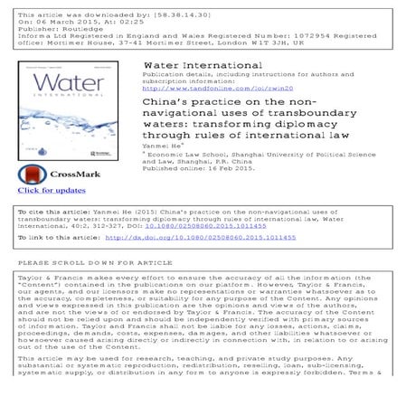 water diplomacy PDF