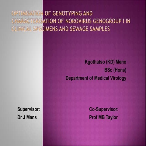 Meno K.D. - Research Report Presentation