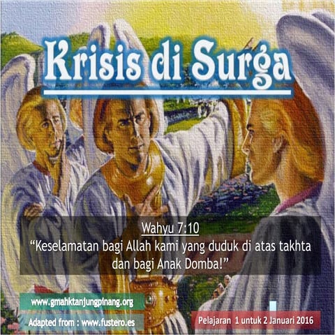 Pelajaran Sekolah SABAT ke-1 Triwulan I 2016