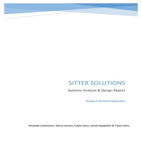 Final Draft Sitter Solutions