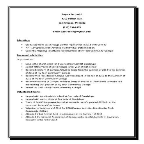 Job Resume | DOCX